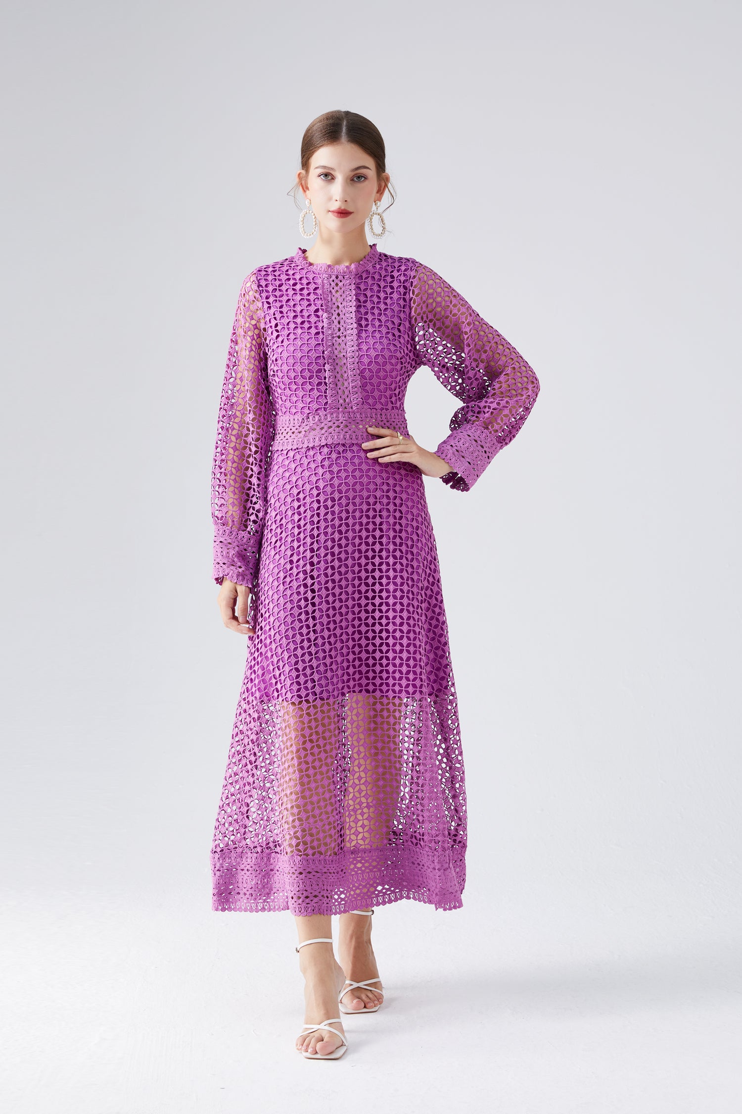 Purple Elegant Fashionable Dress