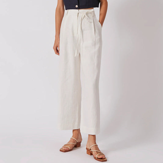 Pure Linen Wide Leg Pants
