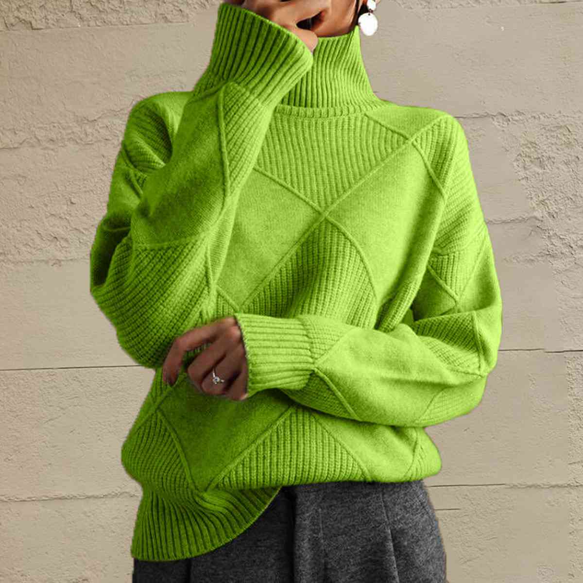 Lime Turtleneck