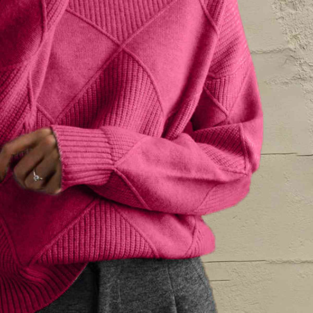 Pink Turtleneck Sweater