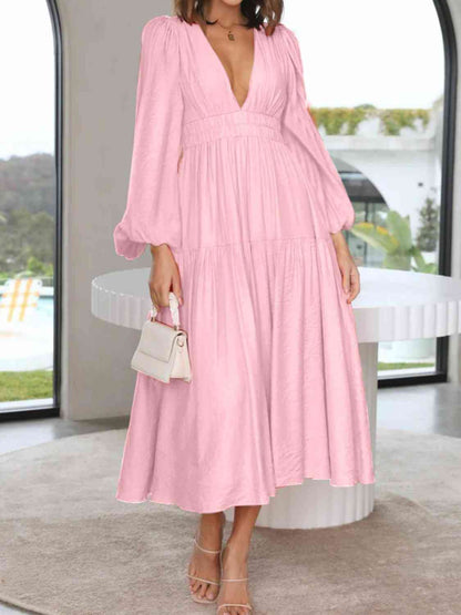 pink maxi dress
