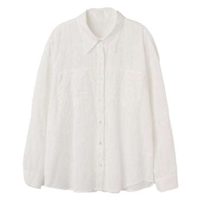 White Shirt Summer Collared Cardigan Coat Shirt Top