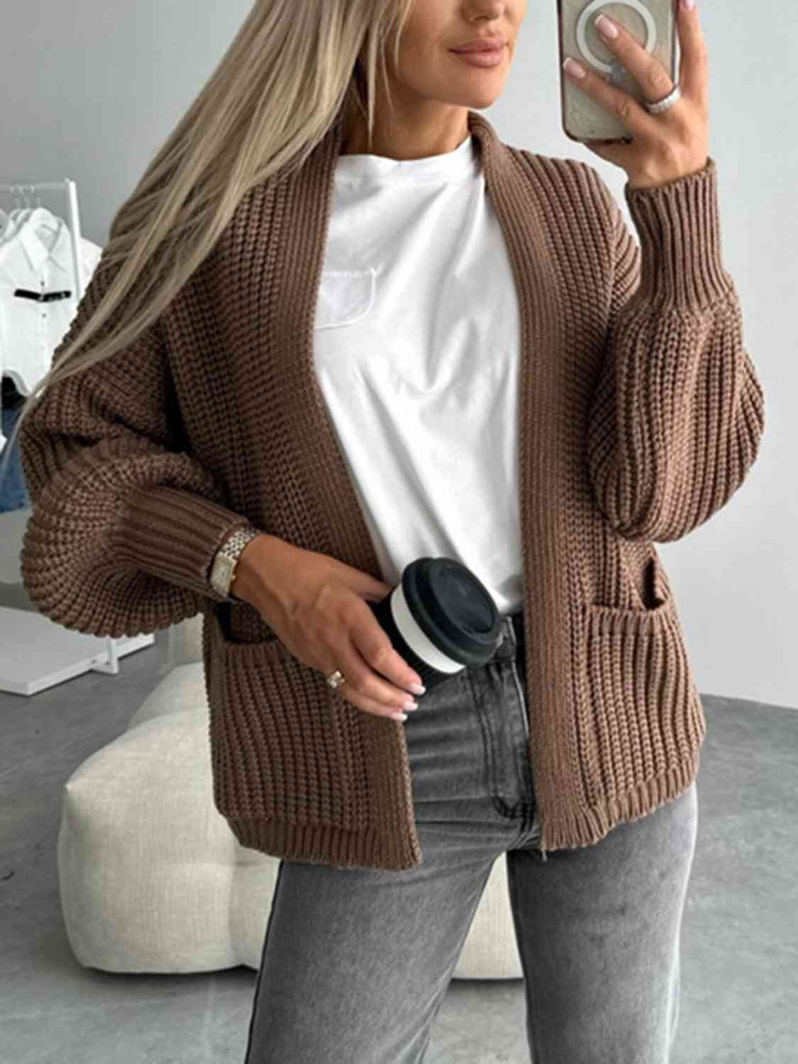 brown cardigan women