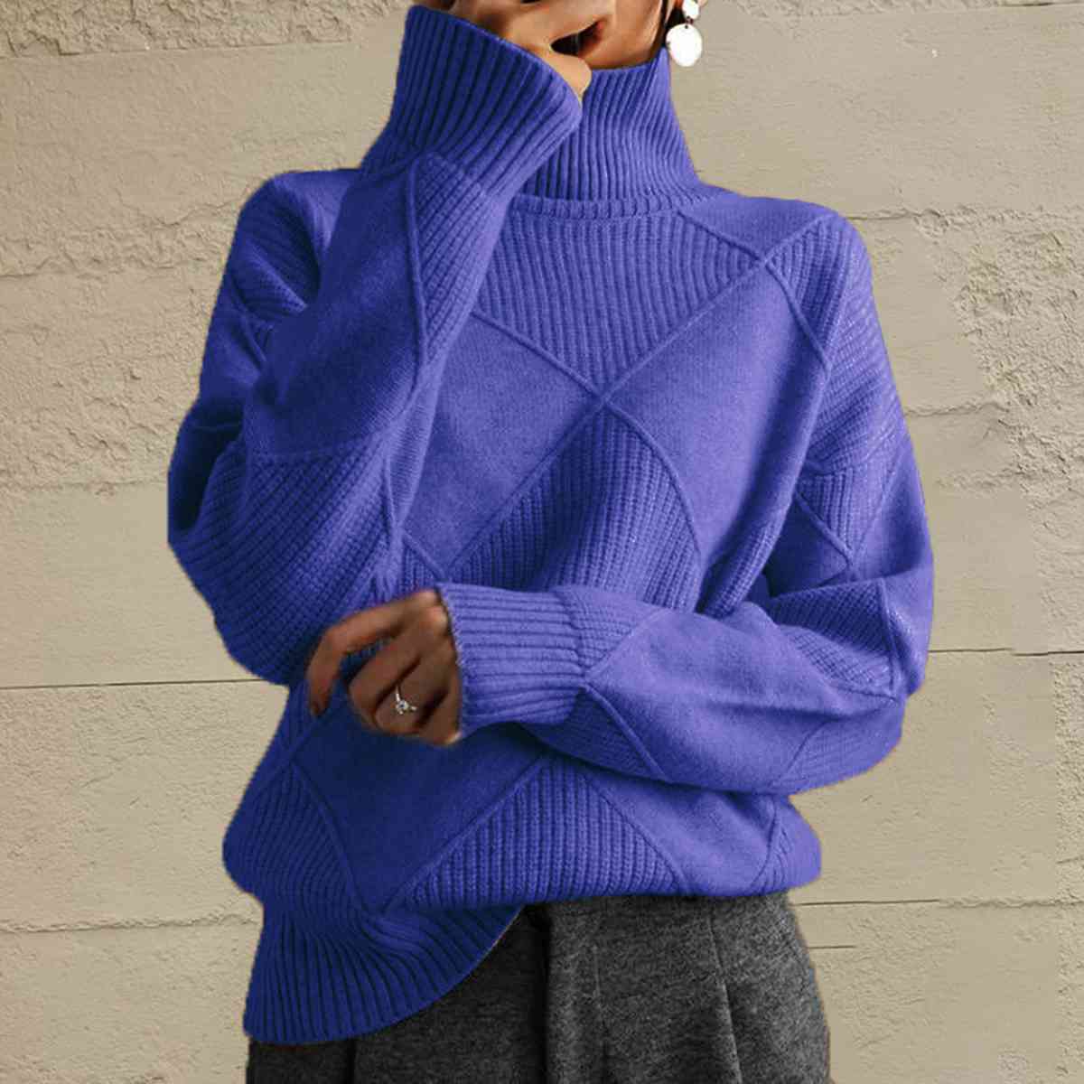 Blue Turtleneck