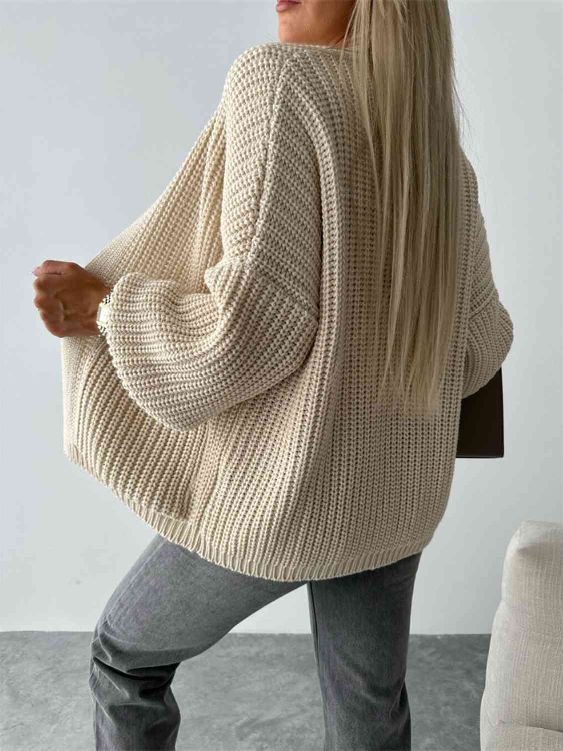 beige ladies cardigan sweater