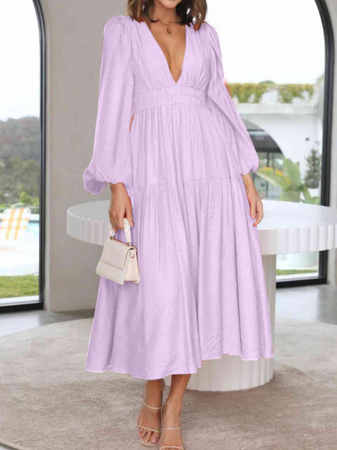 lavender maxi dress