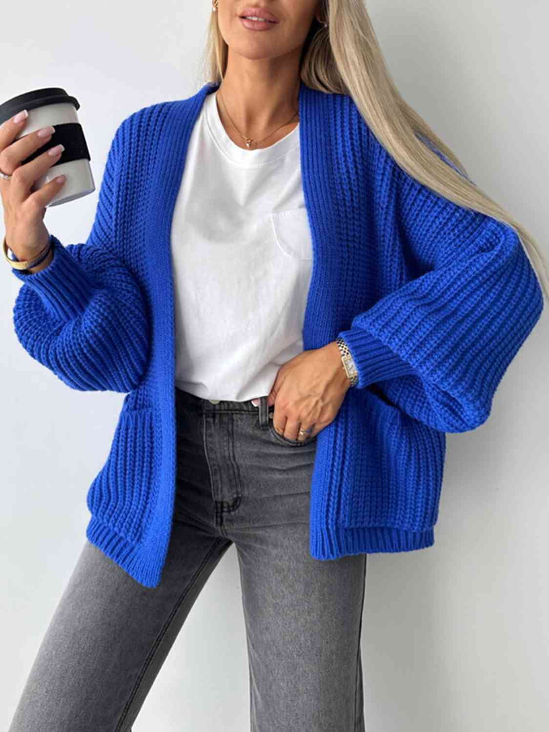 royal blue cardigan